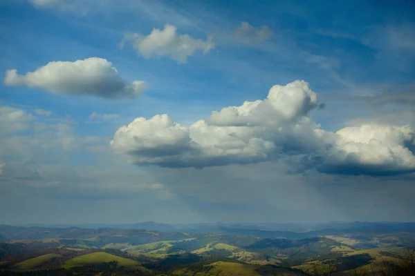 Art Beautiful Mountain Panorama Blue Sky Sunny Valley — Stock Photo, Image