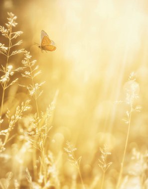 Sanat arka planı bulanıklaştırdı güneşli sonbahar doğa manzarası