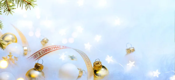 Weihnachtsbanner Oder Grußkarte Hintergrund Mit Kopierplatz Für Ihren Text — Stockfoto