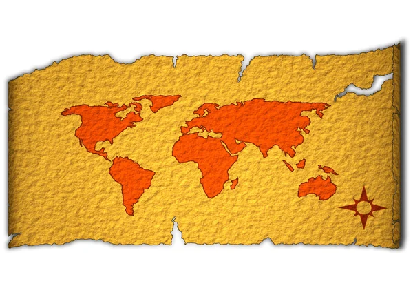Χάρτης παλαιού κόσμου — Φωτογραφία Αρχείου