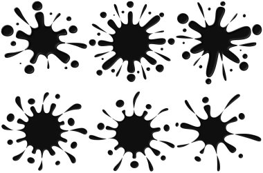 Siyah mürekkep sıçradı.