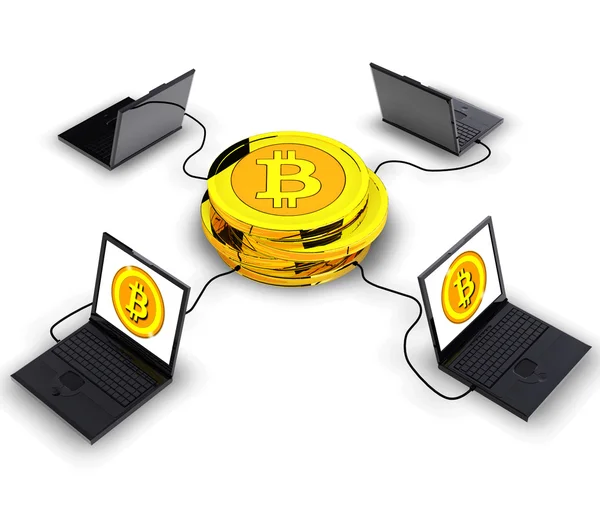 Bitcoin mining — стоковое фото