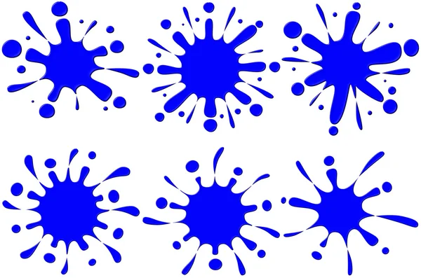 Blue ink splashes — Stock Photo, Image