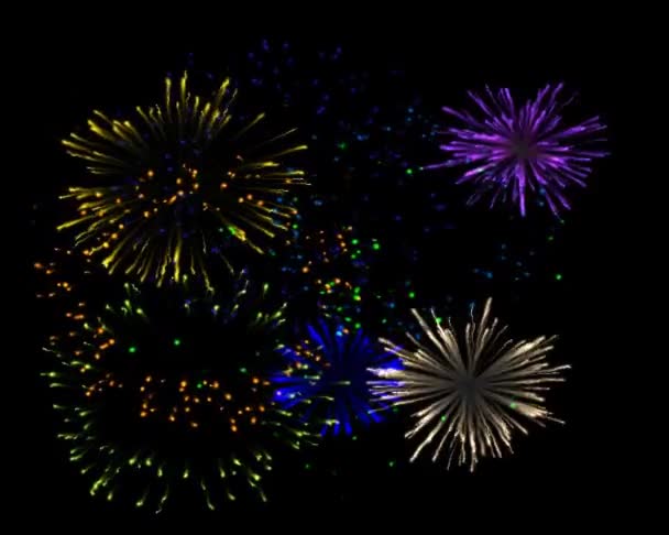 Fogos de artifício coloridos — Vídeo de Stock