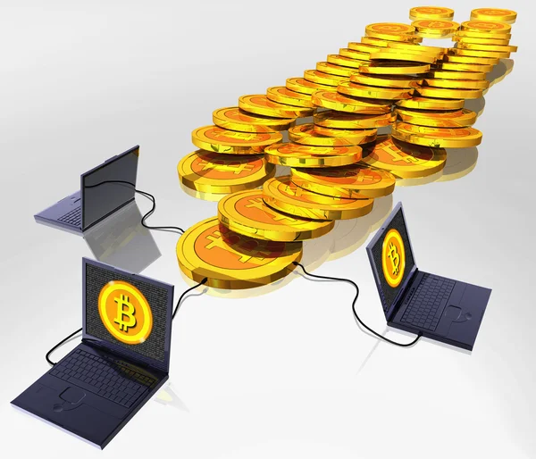 Bitcoin digital valuta — Stockfoto