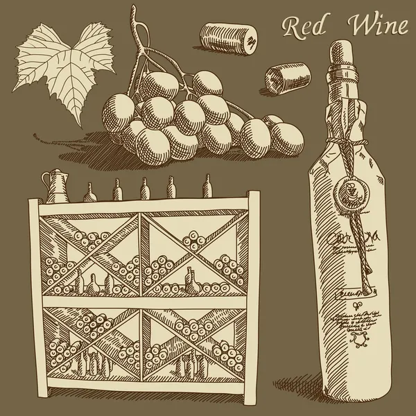 Fondo del vino — Vector de stock