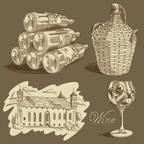 Вино фону — стоковий вектор