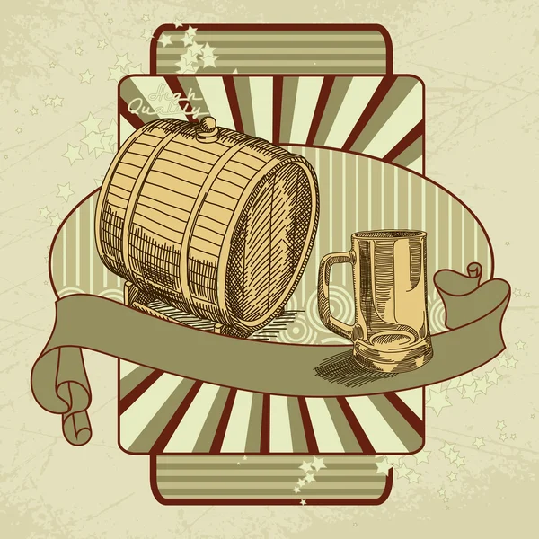 Étiquette bière — Image vectorielle