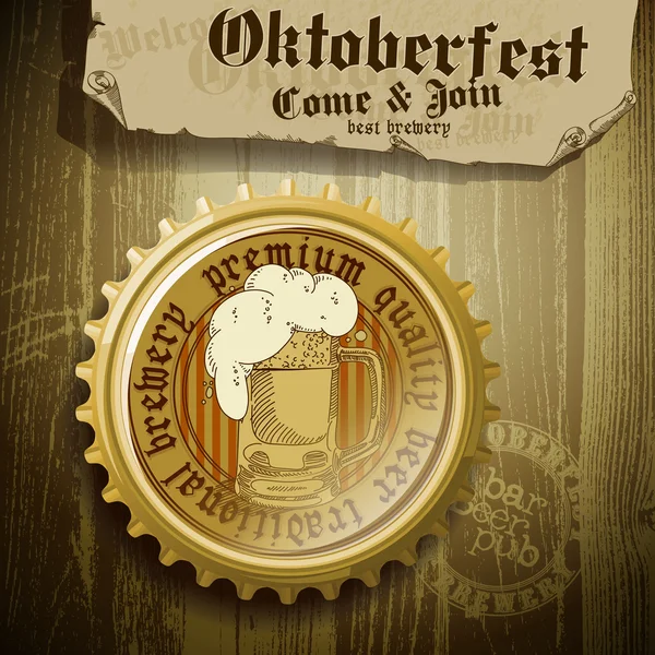 Fondo de cerveza Oktoberfest — Vector de stock