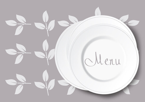 Куча иллюстраций на белых пластинах
