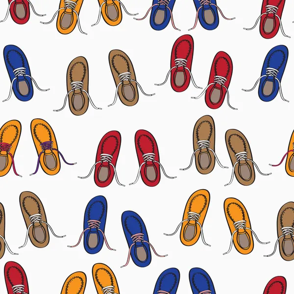 Modello di sfondo colorato di scarpe — Vettoriale Stock