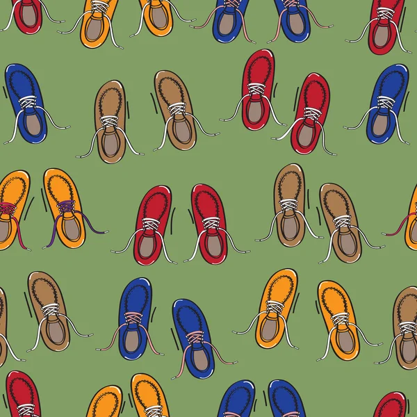 Lignes de chaussures décontractées colorées — Image vectorielle