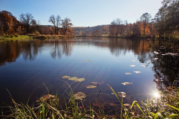 Vilnia rivier in de herfst — Stockfoto