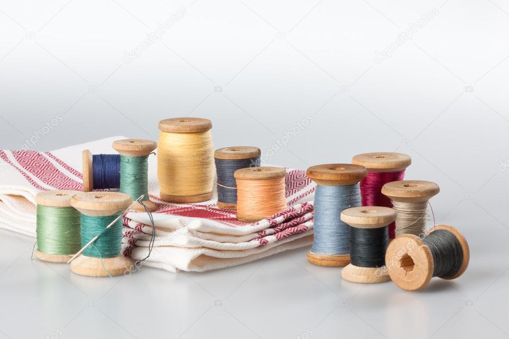 Still life with sewing items