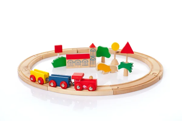 Train de jouets en bois — Photo