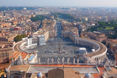 View of Rome from the Dome of St. Peter's Basilica clipart