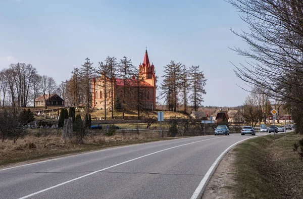 Ντούκστος Λιθουανία Απριλίου 2017 Εκκλησία Της Αγίας Άννας Στην Ντούκστο — Φωτογραφία Αρχείου