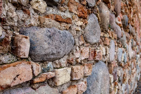 Středověká Městská Zeď Centru Starého Města Vilniusu Litva Byla Obranná — Stock fotografie