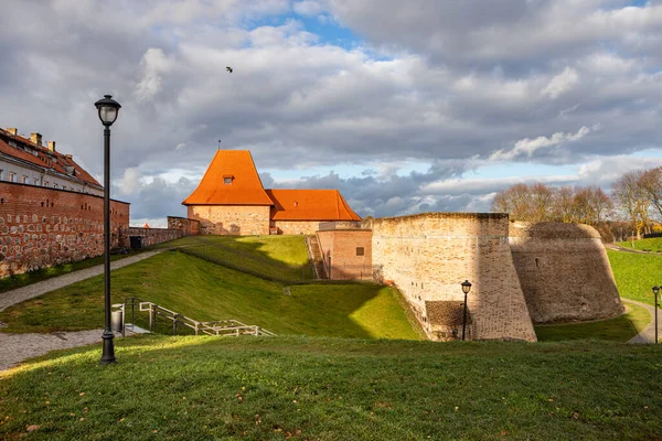 Średniowieczny Mur Miejski Bastion Artyleryjski Wilnie Litwa Był Mur Obronny — Zdjęcie stockowe
