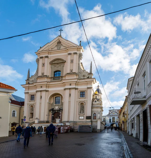 Vilnius Litva Října 2021 Kostel Terezie Toto Jedna Raně Barokních — Stock fotografie