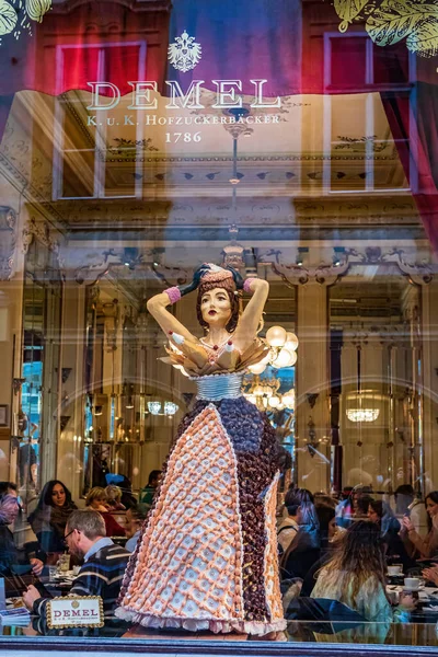 Wien Österreich November 2021 Schön Gebackener Kuchen Einem Schaufenster Von — Stockfoto