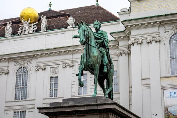 Vienna Austria Novembre 2021 Statua Equestre Giuseppe Imperatore Del Sacro — Foto Stock