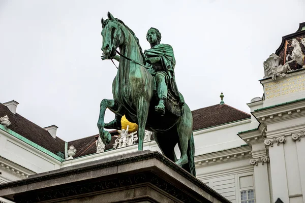 Vienna Austria Novembre 2021 Statua Equestre Giuseppe Imperatore Del Sacro — Foto Stock