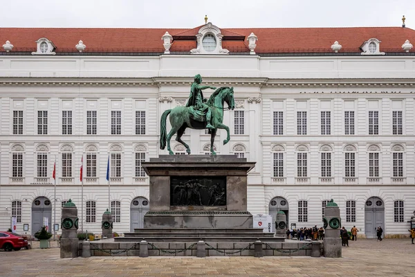 Wenen Oostenrijk November 2021 Paardenstandbeeld Van Jozef Keizer Van Het — Stockfoto