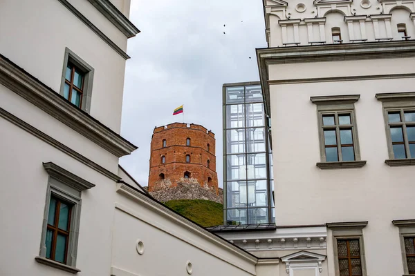 Vilnius Lithuania November 2021 Gediminas Tower Hill Old Town Center — Stock Photo, Image