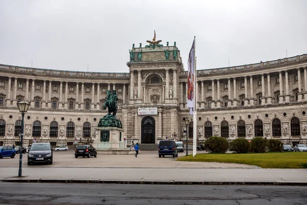 Vienna Austria November 2021 Equestrian Statue Prince Eugene Savoy Heldenplatz — Stock Photo, Image