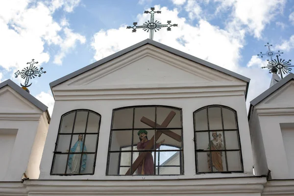 Kerk Van Ontdekking Van Het Heilig Kruis Laukuva Gemeente Silale — Stockfoto