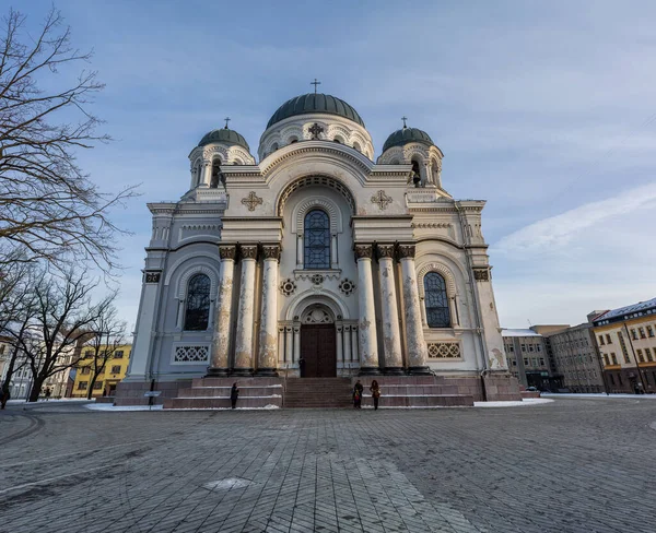 Kaunas Lituânia Dezembro 2021 Igreja São Miguel Arcanjo Igreja Guarnição — Fotografia de Stock