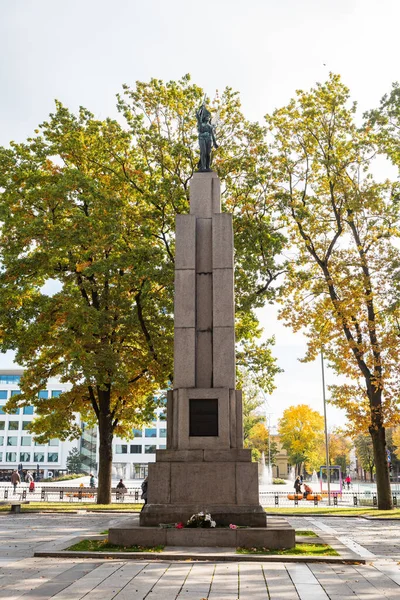 Kaunas Lithuania October 2021 Freedom Statue Square Vytautas Great War — Stock Photo, Image
