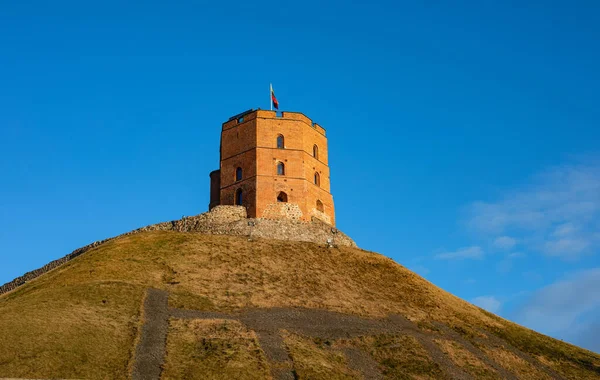 Vilnius Lithuania February 2022 Gediminas Tower Hill Old Town Center — Stock Photo, Image