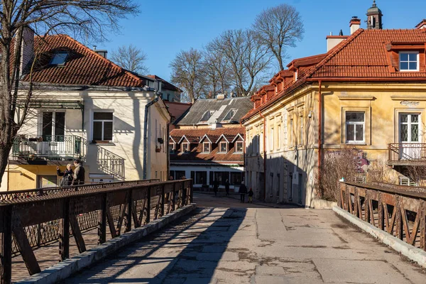 Βίλνιους Λιθουανία Φεβρουαρίου 2022 Γειτονιά Ουζούπις Είναι Μια Μικρότερη Περιοχή — Φωτογραφία Αρχείου
