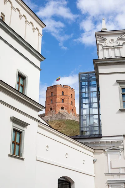 Vilnius Lithuania April 2022 Gediminas Tower Hill Old Town Center — Stock Photo, Image