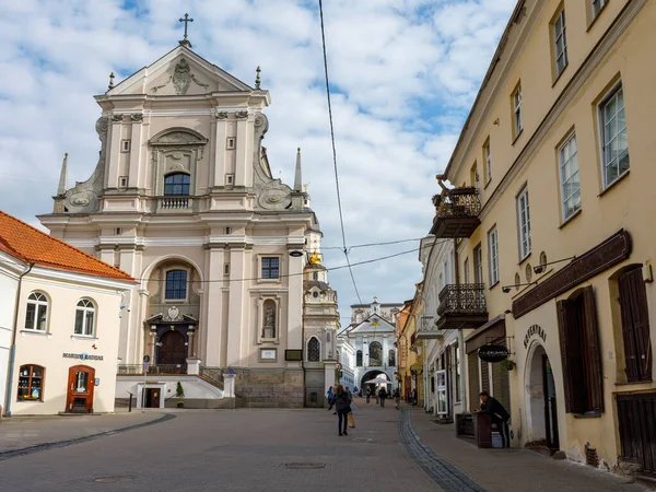 Wilno Litwa Czerwca 2022 Kościół Teresy Jest Jeden Wczesnobarokowych Budynków — Zdjęcie stockowe