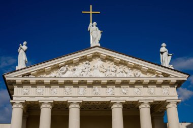 Litvanya 'nın Vilnius, Litvanya' daki ana Roma Katolik Katedrali St. Stanislaus ve St. Ladislaus Katedrali