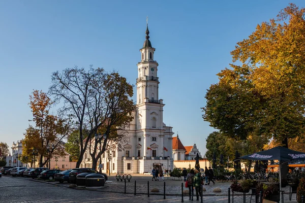 Kowno Litwa Października 2021 Ratusz Kownie Rynku Ratuszowym Samym Sercu — Zdjęcie stockowe
