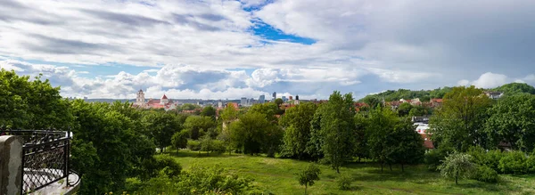 Vilnius Old Town Panorama Seen Subacius Observation Point Belfry Johns — Stockfoto