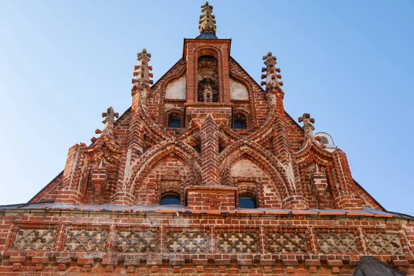 Dům Perkunas Kaunasu Krásný Příklad Gotické Architektury Litvy — Stock fotografie