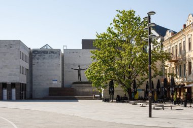 Kaunas, Litvanya - 12 Ağustos 2022: Mykolas Zilinskas Sanat Galerisi. Petras Mazuras 'ın 