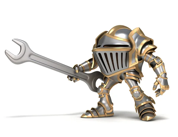 Knight repairman — Stock Photo, Image