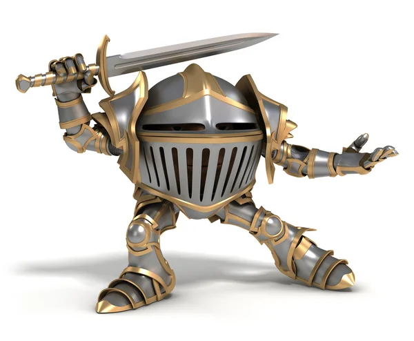 Attacking knight — Stock Photo, Image