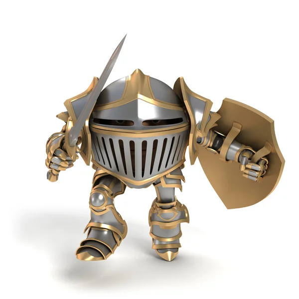 Attacking knight — Stock Photo, Image