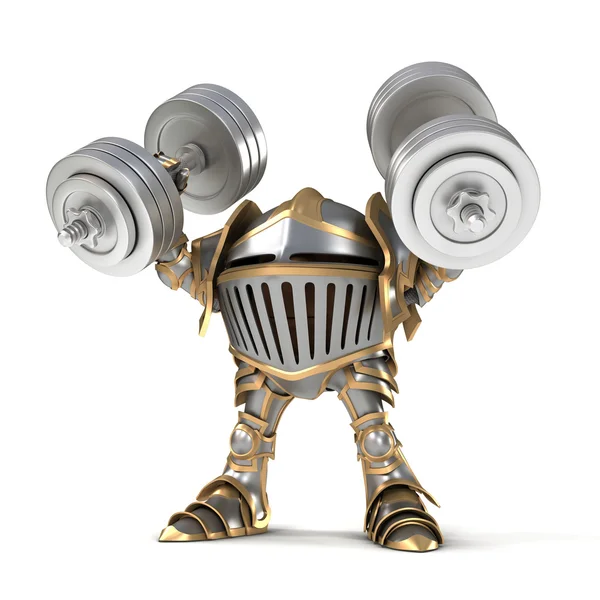 Knight weightlifter — Stock Photo, Image