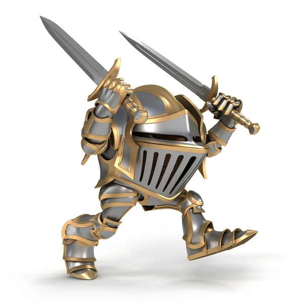 Attacking knight — Stock Photo, Image