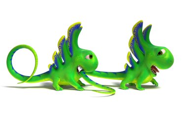 rekabet eden kertenkele