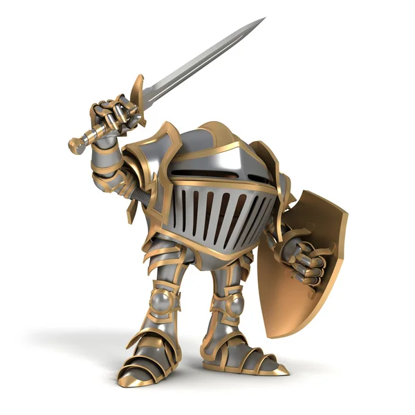 Attacking knight — Stock Photo, Image