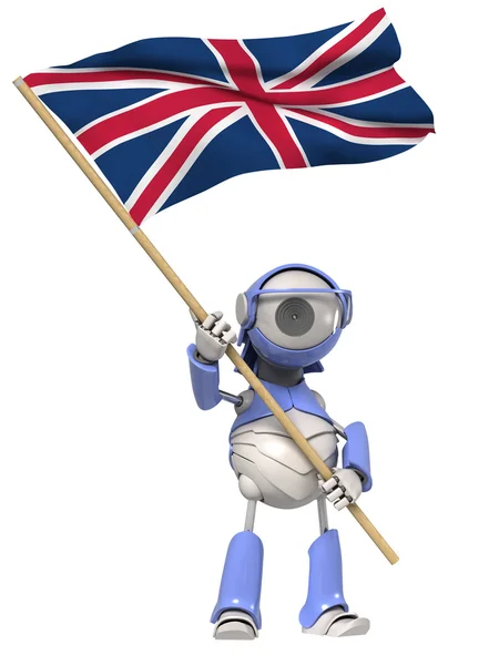 Robot z flagi brytyjskiej — Zdjęcie stockowe